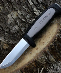 Morakniv Pro Robust 01518, 3.50" Carbon Steel Polished Plain Blade, Gray Polymer Handle