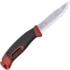 Morakniv Companion Spark 13571, 4.1" Stainless Steel Blade, Red & Black Polypropylene Handle