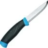 Mora Knives Blue Companion Fixed Blade, SS Blade, Rubber Handle