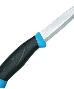 Mora Knives Blue Companion Fixed Blade, SS Blade, Rubber Handle