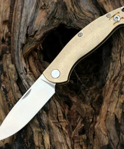 GiantMouse ACE Farley Slipjoint - Brass (2.8" M390 Satin)