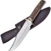 Hen & Rooster Fixed Blade Bowie, 7" Satin 440 SS Blade,Deer Stag Handle