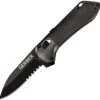 Gerber Highbrow Compact Pivot Lock A/O, 2.88" Black 7Cr17MoV Partially Serrated Blade, Aluminum Handle