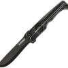 Gerber DoubleDown Folding Machete, 31-3001530N, 6.75" 420HC Black Recurve Blade, Black Handles