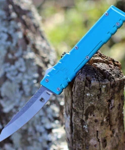 CobraTec Gentlemen's OTF Automatic - Blue Alum. (2.8" 154CM Satin) GENTBLUCM154DNS