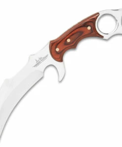 Gil Hibben Hibben Bloodwood Karambit with Sheath, 5.38" 5Cr15MoV  Blade, Wood Handle