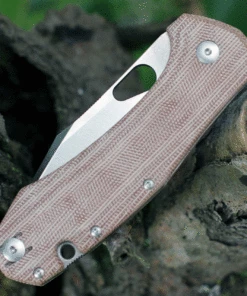 GiantMouse Ace Grand 3.31" Stonewashed Natural Micarta GRAND-NAT-MICARTA -Knifeworks Sales Store GRAND NAT MICARTA.3 40095.1626795632