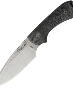 Bradford Guardian 3D 3FE-101AEBL, 3.5" AEB-L SS Stonewashed Plain Blade, Black Canvas Micarta Handle