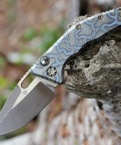 Heretic Knives Heretic Medusa Automatic - Flamed Ti (3" Elmax Tanto BW Bronze) H011-7A-FTi