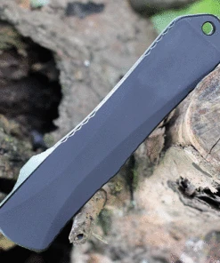 Heretic Knives Heretic Manticore E OTF Auto - Black Alum. and Jade G-10 (3.19" Elmax Two-Tone Bowie) H026B-10A-JADE -Knifeworks Sales Store H026B 10A Jade.3 95151.1625673559