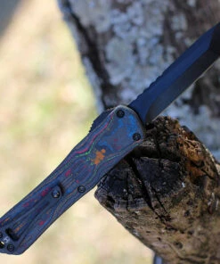 Heretic Knives Heretic Manticore E OTF Automatic - Awesome 80's CF / Blk Alum (3.2" Tanto DLC SW) H027-6A-CF80's