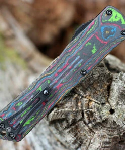 Heretic Knives Heretic Manticore X OTF Automatic - Awesome 80's CF / Blk Alum (3.7" Blk DLC Bowie) H030B-6A-CF80's -Knifeworks Sales Store H030B 6A CF80s.4 69181.1643064363