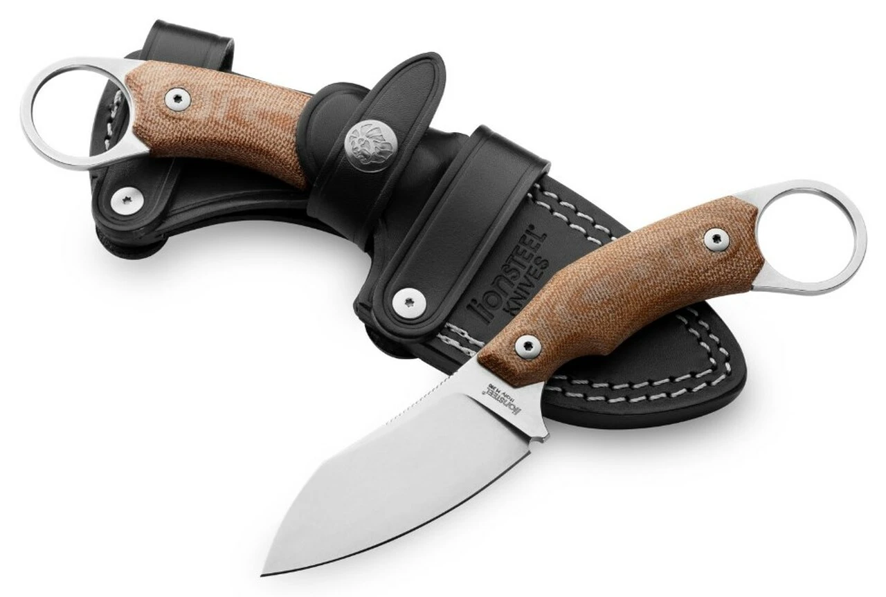 LionSteel H1 Natural Canvas Micarta (2.95" M390 SW) H1 CVN 1 LionSteel H1 Natural Canvas Micarta (2.95" M390 SW) H1 CVN