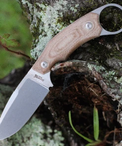 LionSteel H2 Natural Canvas Micarta (2.95" Drop Point SW) H2 CVN