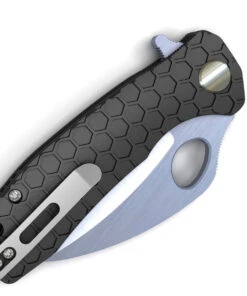 Honey Badger Knives Medium Claw Flipper HB1131 , 3.0" 8Cr13Mov Claw Serrated Blade, Black FRN Handle -Knifeworks Sales Store HB1131 1 40810.1616075560