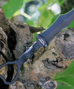 Halfbreed Blades Tuhon Raptor Bundle CCK-03B, 3.94" Black Bohler K110 Black Teflon Blade, Black Contoured G-10 Handles w/ Red Trainer -Knifeworks Sales Store HBBCCK03.3 73253.1625854607