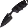 Halfbreed Blades Compact Clearance Knife CCK-05, 2.95" K110 D2 Teflon Coated Plain Blade, Black G-10 Handle