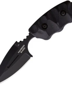Halfbreed Blades Compact Clearance Knife CCK-05, 2.95" K110 D2 Teflon Coated Plain Blade, Black G-10 Handle