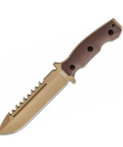 Halfbreed Blades Large Survival LSK-01DE, 6.89" K110 Spear Point Blade, Dark Earth G-10 Handle