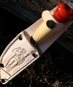 Helle Scout Knife - Birch Wood (3.5" Stainless Satin) Leather Sheath (Boy 4B) -Knifeworks Sales Store HE4B.2 49869.1644421847