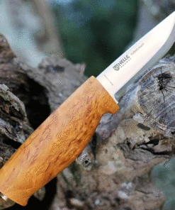 Helle Folkekniven, Sandvik 12C27 Stainless Steel, Curly Birch Handle