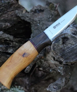 Helle Harmoni, Triple Laminated Stainless Steel, Curly Birch/Walnut Handle