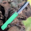 Higonokami Aogami 3.00" Enamel Green Iron Folder HIGOC6B