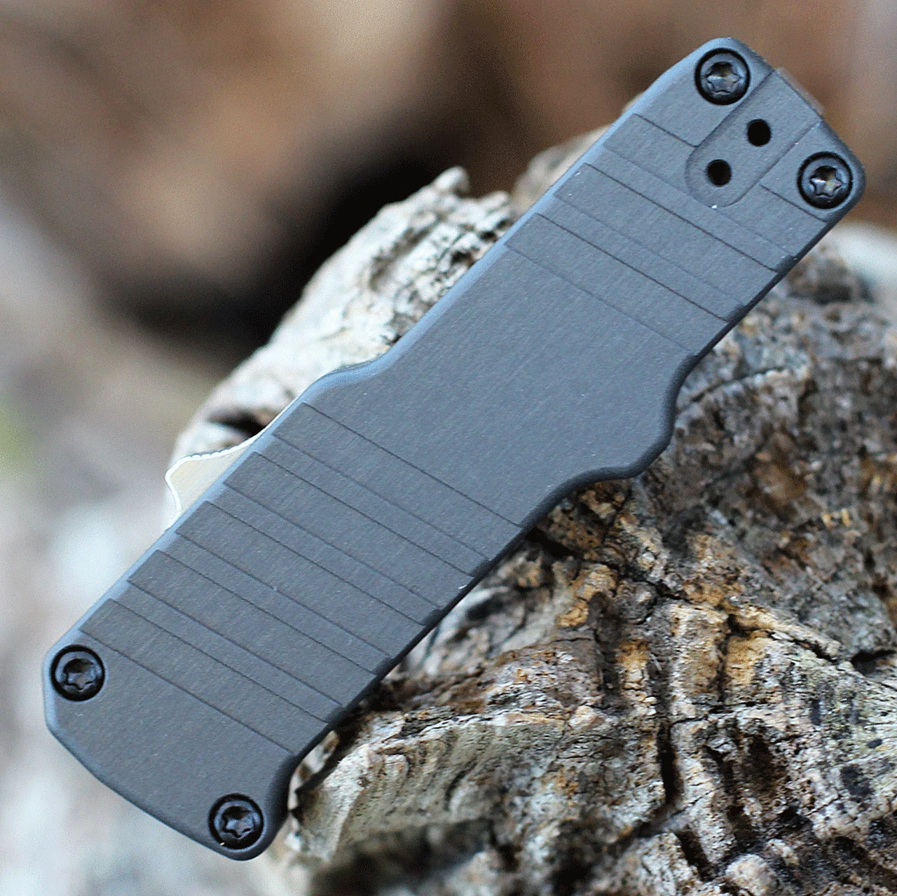 HK Knives HK Micro Incursion OTF Automatic - Gray Alum. ( 1.9" 154CM SW) 54032 3 HK Knives HK Micro Incursion OTF Automatic - Gray Alum. ( 1.9" 154CM SW) 54032 - Image 3