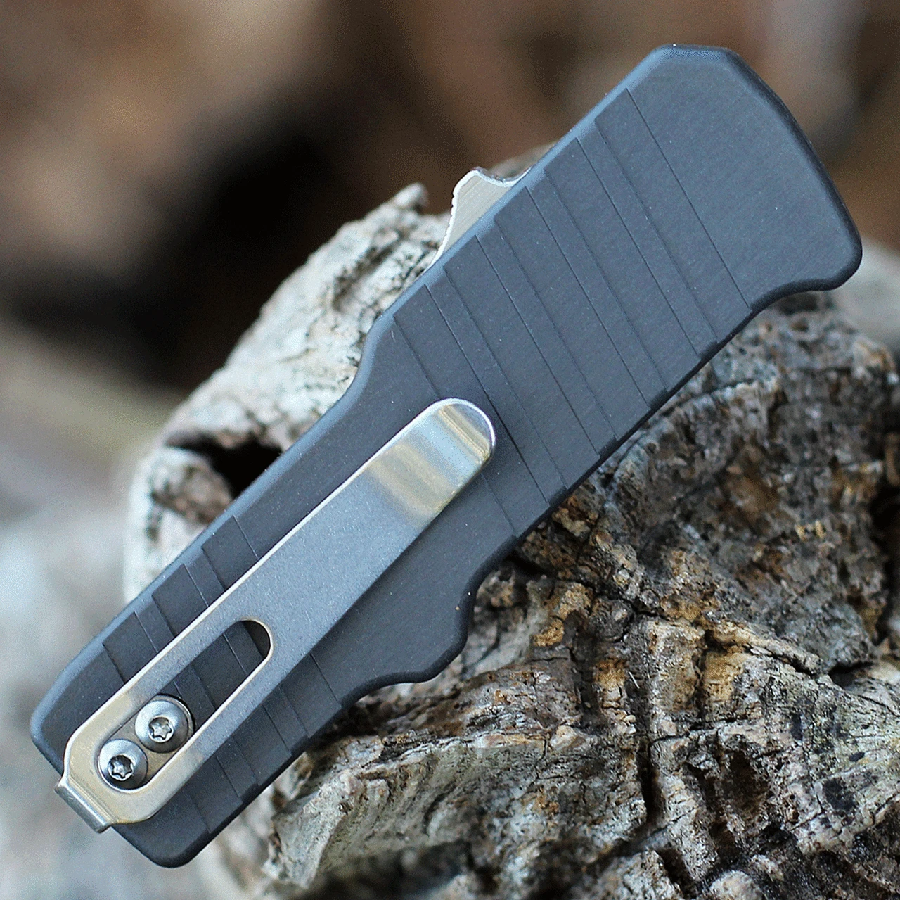 HK Knives HK Micro Incursion OTF Automatic - Gray Alum. ( 1.9" 154CM SW) 54032 4 HK Knives HK Micro Incursion OTF Automatic - Gray Alum. ( 1.9" 154CM SW) 54032 - Image 4