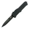 HK Knives HK Incursion OTF 3.9" 154CM Black PVD Finish Bayonet Plain Edge, Matte Black Aluminum Frame