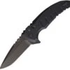 Hogue X1 Microflip HO24176, 2.62"CPM-154 Matte Black Drop Point Blade, Black Aluminum Handles