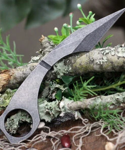 Jake Hoback Knives Jake Hoback Karamback HOB012, 2.0" CTS-40CP Fallout Black Plain Blade One-Piece Construction, Kydex Sheath