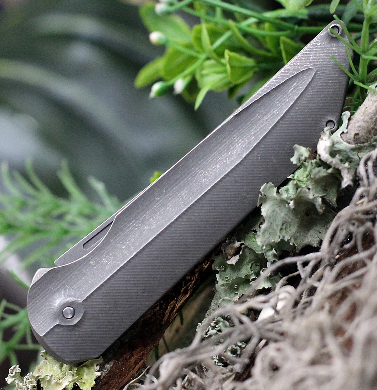 Jake Hoback Knives Jake Hoback Backslip Slip Joint HOB013, 3" AEB-L Steel Stonewash Plain Blade, Titanium Handle 3 Jake Hoback Knives Jake Hoback Backslip Slip Joint HOB013, 3" AEB-L Steel Stonewash Plain Blade, Titanium Handle - Image 3