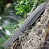 Jake Hoback Knives Jake Hoback Backslip Slip Joint HOB013, 3" AEB-L Steel Stonewash Plain Blade, Titanium Handle