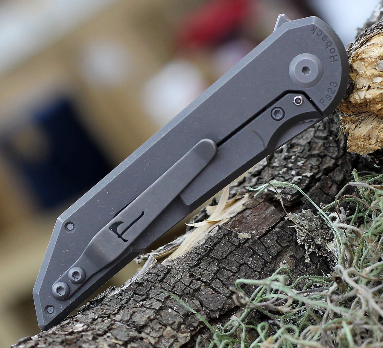 Jake Hoback Knives Jake Hoback Radford HOB019MG, 3.25" CPM-20CV Stonewash Plain Blade, Dark Green Micarta Handle 3 Jake Hoback Knives Jake Hoback Radford HOB019MG, 3.25" CPM-20CV Stonewash Plain Blade, Dark Green Micarta Handle - Image 3