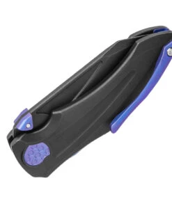 Jake Hoback Knives Jake Hoback Sumo Button Lock - Blk/Purple Ti (3.25" Blk CPM-20CV) -Knifeworks Sales Store HOB021BP 2 23985.1641830094