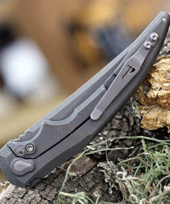 Jake Hoback Knives Jake Hoback Sliver Framelock HOB022, 3.25" CPM-20CV Gray Stonewash Plain Blade, Gray Anodized Titanium Handle -Knifeworks Sales Store HOB022.2 07967.1616505968