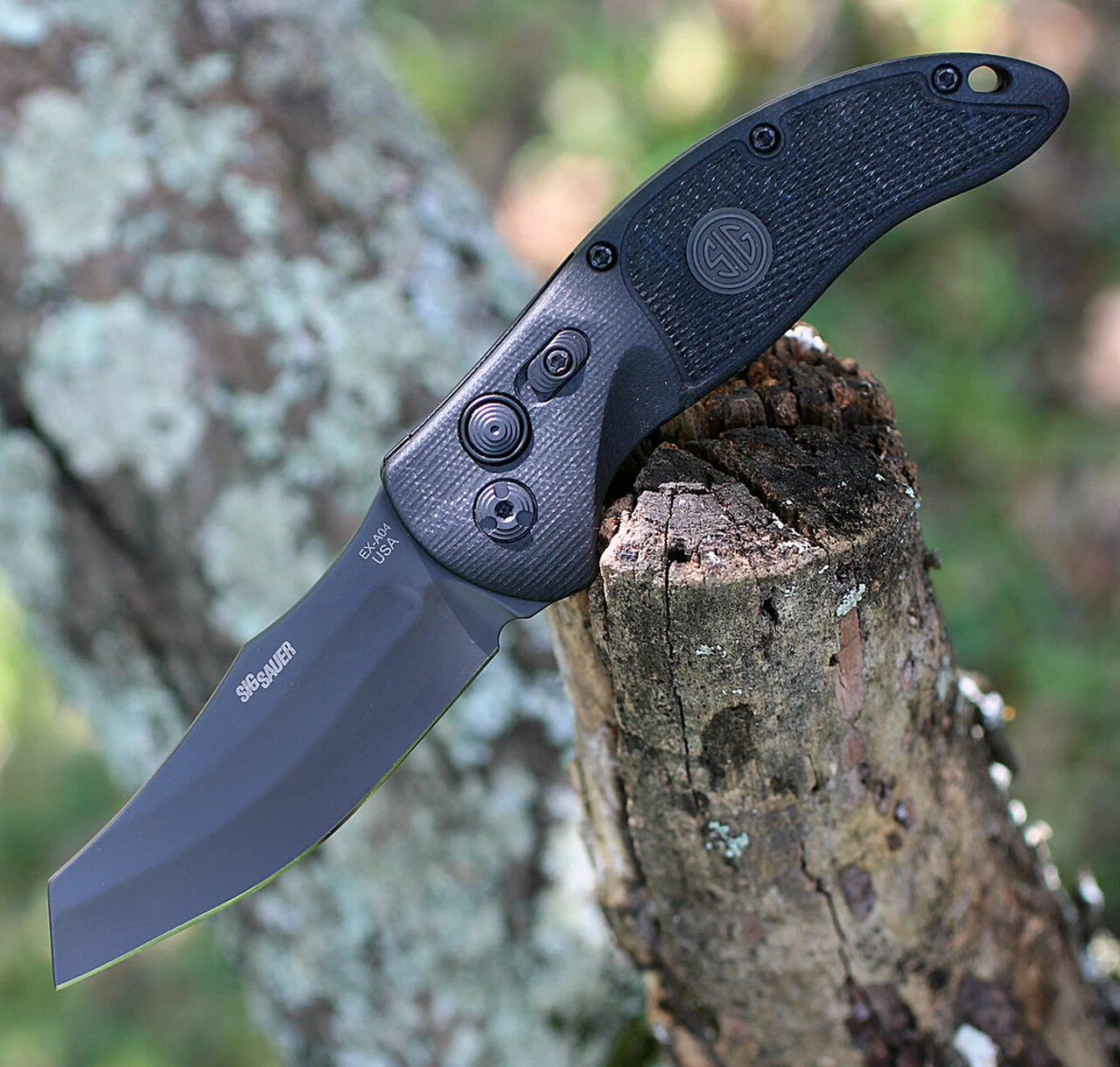 Hogue SIG 36422 EX-A04 Tactical Folder, 3.5" 154 CM Grey Cerakote Finish Wharncliffe Blade, Black G10 Handle 1 Hogue SIG 36422 EX-A04 Tactical Folder, 3.5" 154 CM Grey Cerakote Finish Wharncliffe Blade, Black G10 Handle