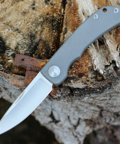 Chris Reeve Impinda Slipjoint, 3.13" CPM-S35VN Stonewash Blade, Titanium Handle (IMP-1000)