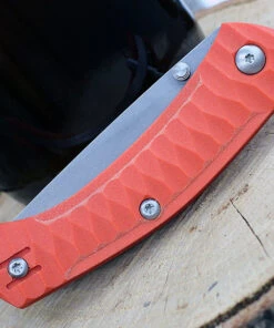 GiantMouse ACE Iona Liner Lock, 2.9" Satin M390 Drop Point Blade, Anso Textured Orange G-10 Handle -Knifeworks Sales Store IONA ORANGR G 10.2 22285.1611777094