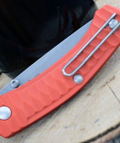 GiantMouse ACE Iona Liner Lock, 2.9" Satin M390 Drop Point Blade, Anso Textured Orange G-10 Handle -Knifeworks Sales Store IONA ORANGR G 10.3 27238.1611777094