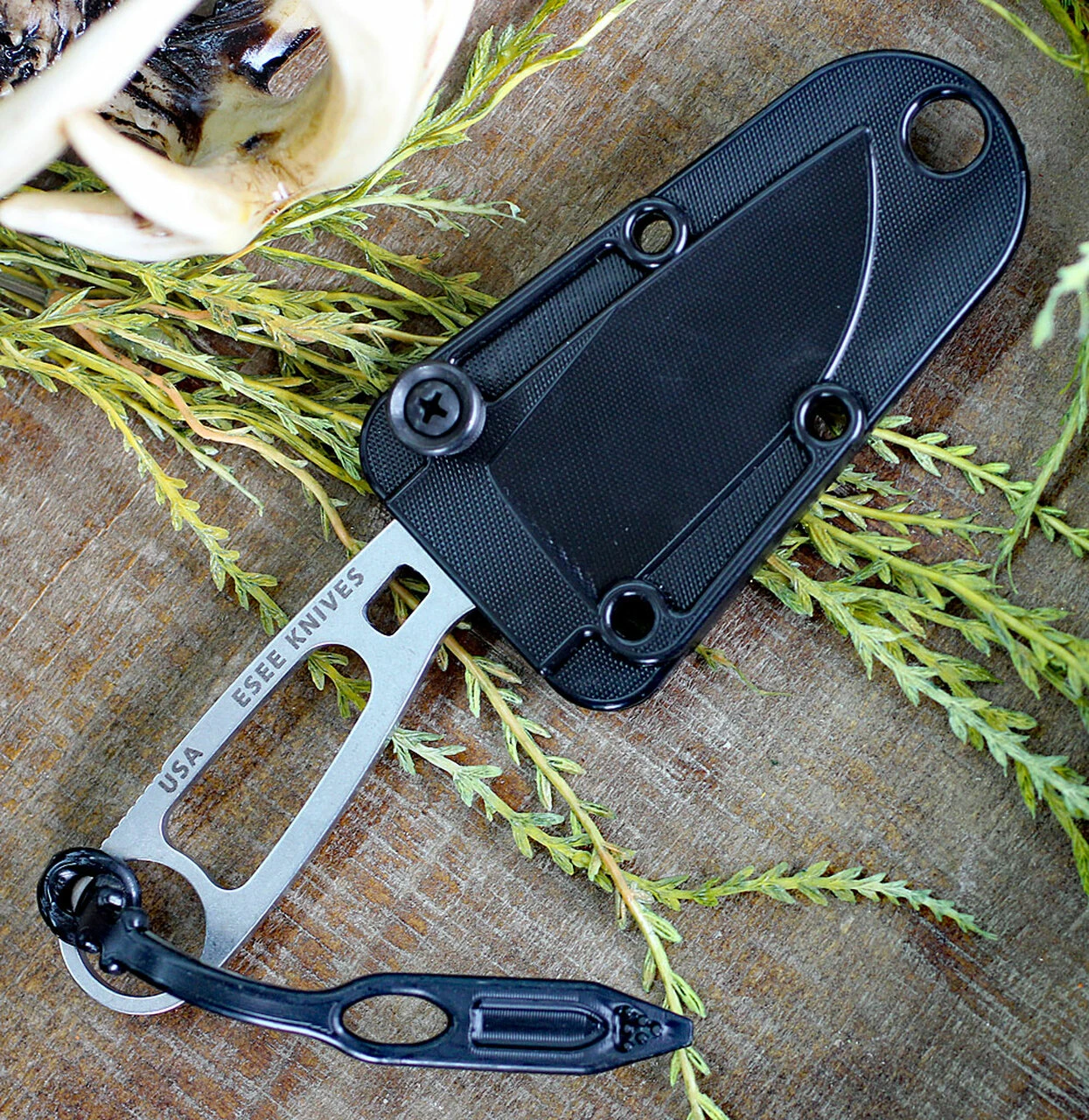 ESEE Knives ESEE Imlay Rescue Knife, 440 SS w/ Black Sheath, Clip Plate and Retention Strap 3 ESEE Knives ESEE Imlay Rescue Knife, 440 SS w/ Black Sheath, Clip Plate and Retention Strap - Image 3