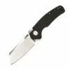 CJRB Cutlery Crag Recoil-lock J1904R-BKF, 3.3" D2 Stonewash Plain Blade, Black G-10 Handle
