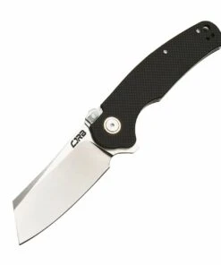 CJRB Cutlery Crag Recoil-lock J1904R-BKF, 3.3" D2 Stonewash Plain Blade, Black G-10 Handle