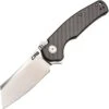 CJRB Cutlery Crag Recoil-lock J1904R-CF, 3.3" D2 Stonewash Plain Blade, Carbon Fiber Handle