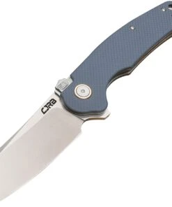 CJRB Cutlery Crag Recoil-Lock J1904R-GYF, 3.3" D2 Stonewash Plain Blade, Blue-Gray G-10 Handle