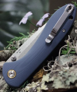 CJRB Cutlery Feldspar J1912-GYC, 3.53" D2 Steel Stonewashed Plain Blade, Contoured Blue-Gray G-10 Handle -Knifeworks Sales Store J1912GYC.1 02175.1619553943