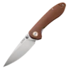 CJRB Cutlery Small Feldspar J1912S-BNC, 3.0" D2 Steel Stonewashed Plain Blade, Contoured Brown G-10 Handle