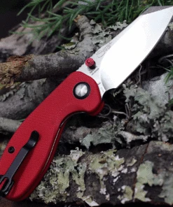 CJRB Swaggs Maileah J1918-REF, 2.39" AR-RPM9 Powder Steel Plain Blade, Red G-10 Handle -Knifeworks Sales Store J1918REF 00877.1623159250