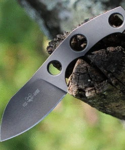 GiantMouse GMF1-P Fixed Blade (2.6" N690 Stonewashed PVD)